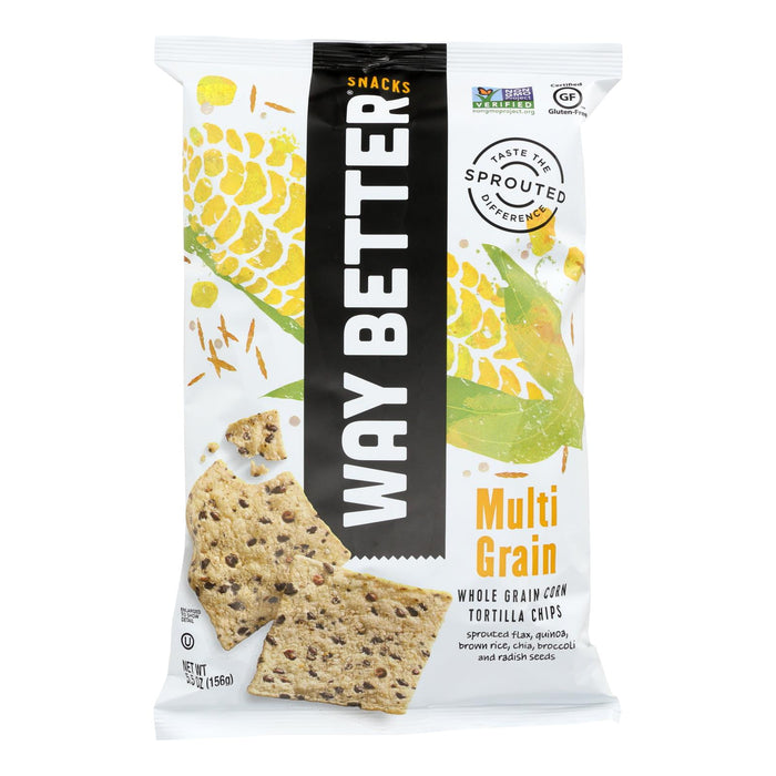 Way Better Snacks Tortilla Chips - Multi - Grain - Case Of 12 - 5.5 Oz