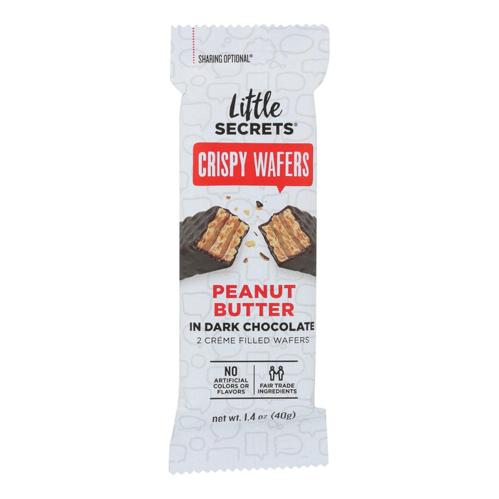 Little Secrets Crispy Wafer - Peanut Butter In Dark Chocolate - Case Of 12 - 1.4 Oz