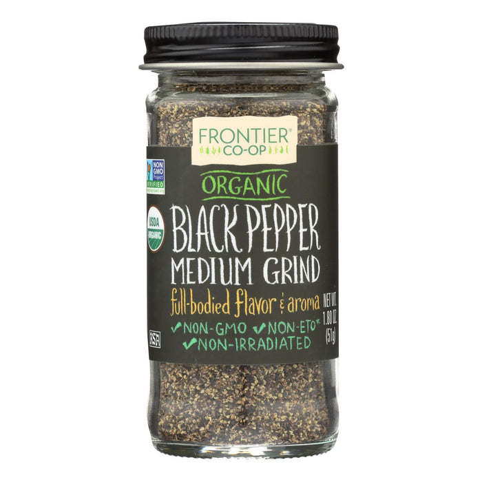 Frontier Herb Pepper - Organic - Black - Medium Grind - 1.80 Oz.