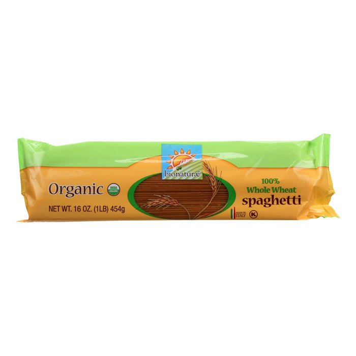 Bionaturae Pasta -Organic - 100 Percent Whole Wheat - Spaghetti - 16 Oz - Case Of 12