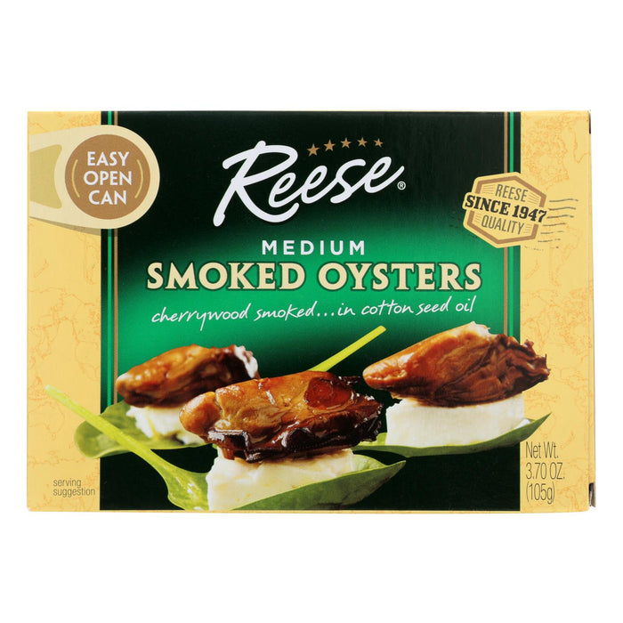 Reese Oysters - Smoked - Medium - 3.7 Oz - Case Of 10.