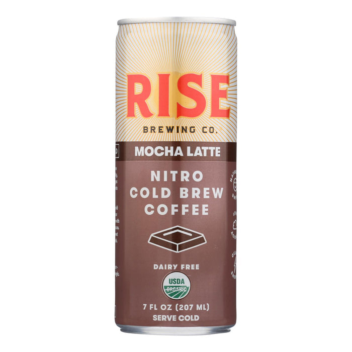 Rise Brewing Co. Mocha Latte Nitro Cold Brew Coffee, Mocha Latte - Case Of 12 - 7 Fz.
