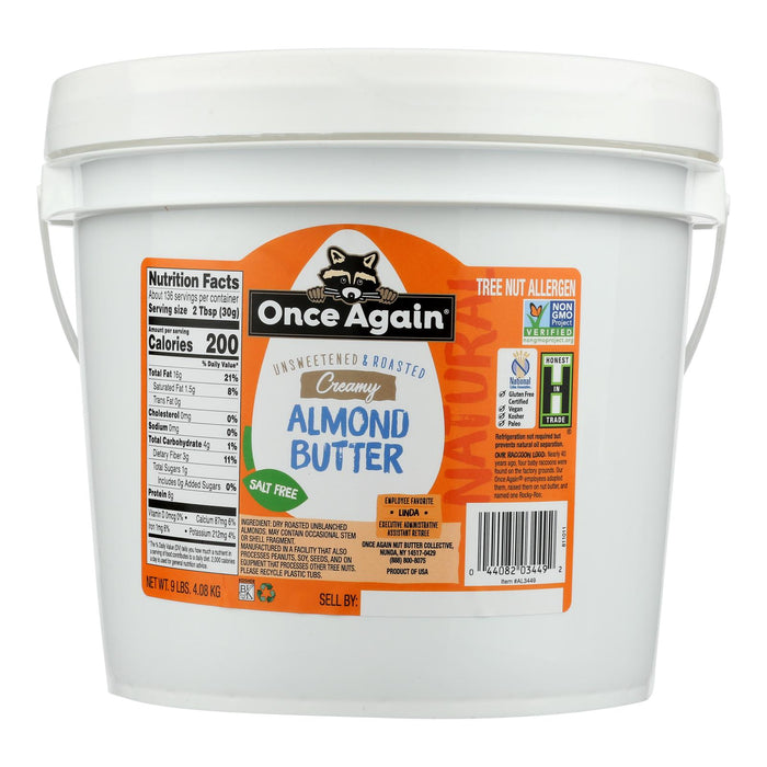 Once Again Almond Butter Smooth -Single Bulk Item - 9lb
