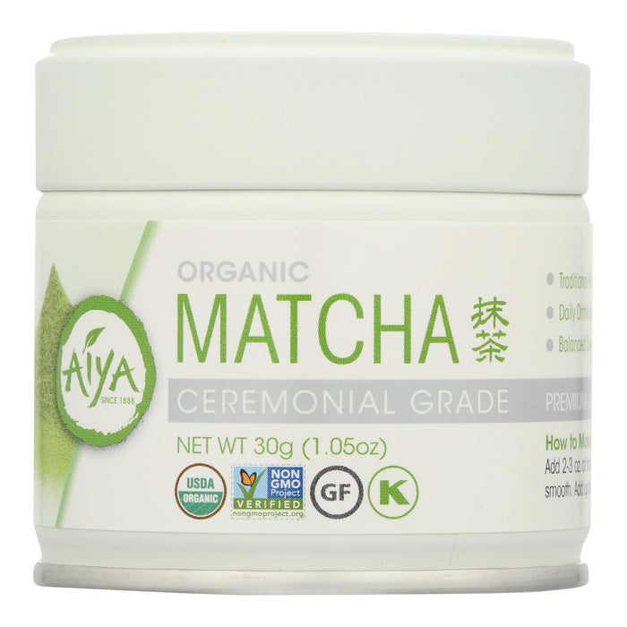 Aiya Tea - Organic Matcha - Ceremonial Grade - Case Of 6 - 30 Grm.