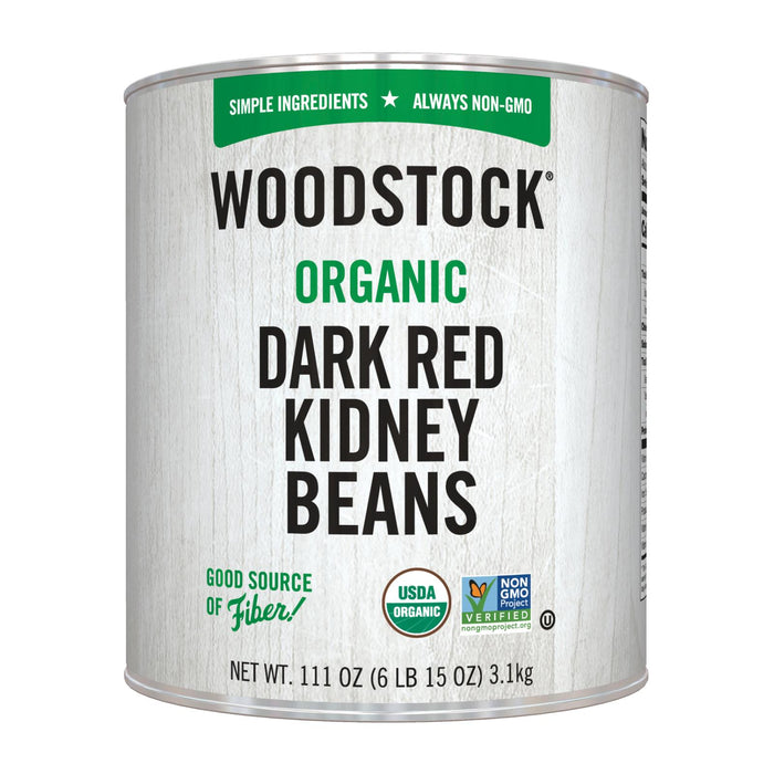 Woodstock Organic Dark Red Kidney Beans - Case Of 6 - 111 Oz