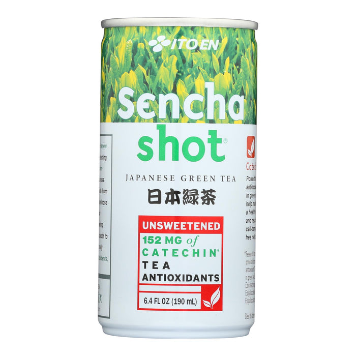 Ito En Unsweetened Japanese Green Tea Sencha Shot- Case Of 30 - 6.4 Oz.