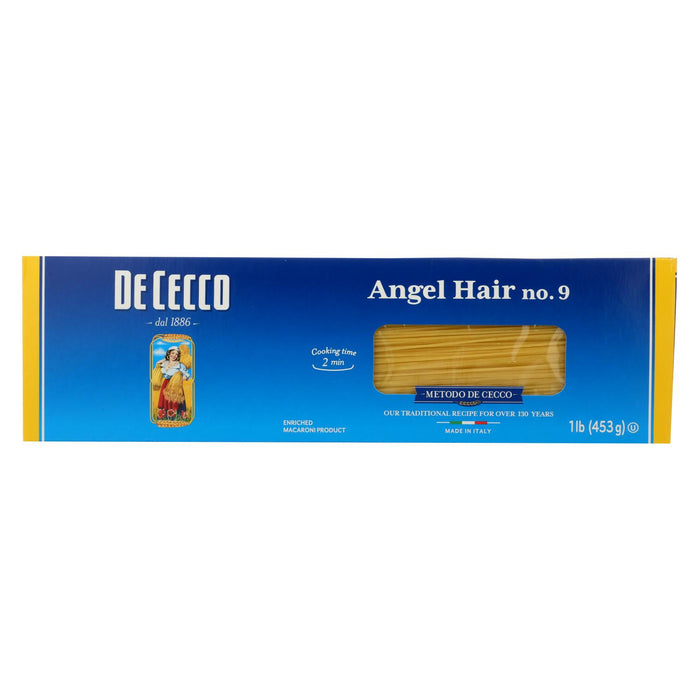 De Cecco Pasta - Angel Hair Capelini Pasta - Case Of 20 - 16 Oz