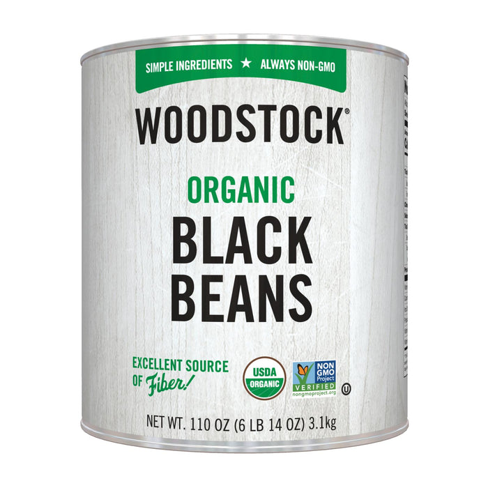 Woodstock Organic Black Beans - Case Of 6 - 110 Oz