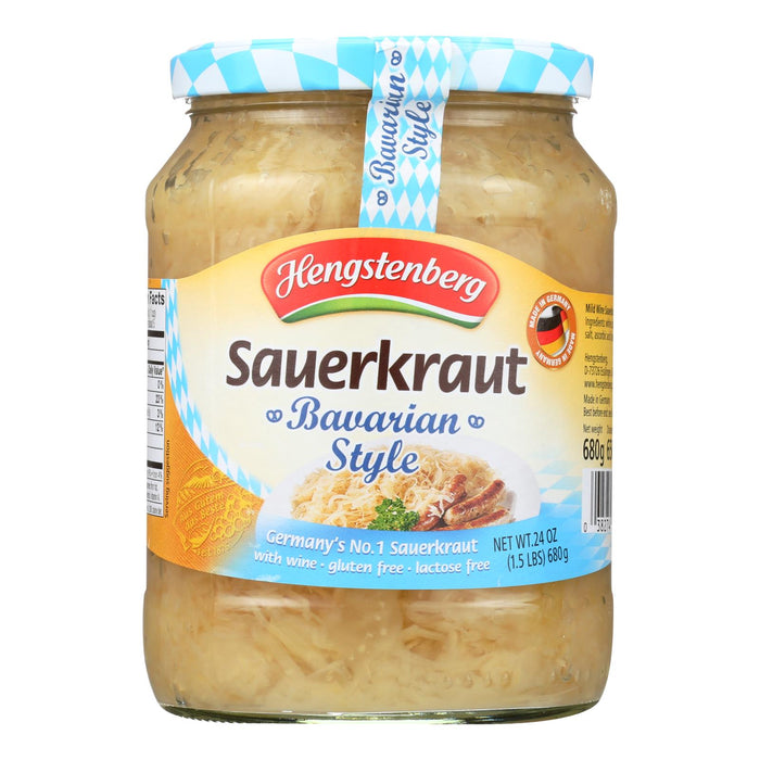 Hengstenberg Sauerkraut -Bavarian Style - Case Of 12 - 24.3 Oz.