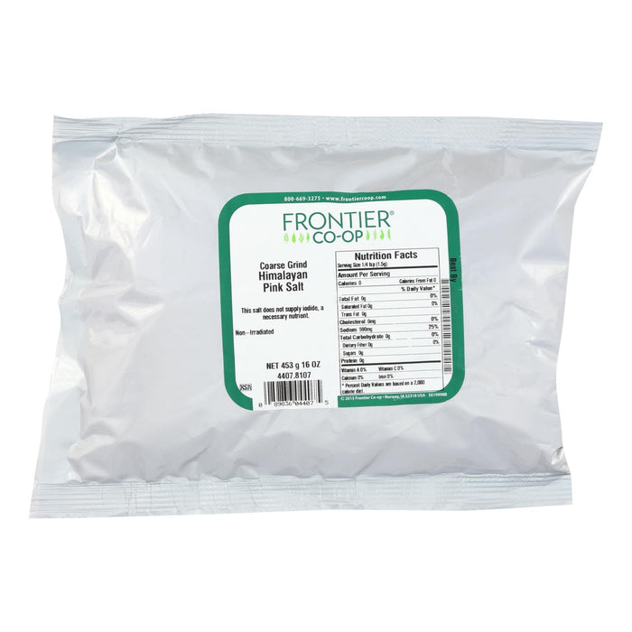 Frontier Herb Salt Himalayan Pink Coarse Grind - Single Bulk Item - 1lb.