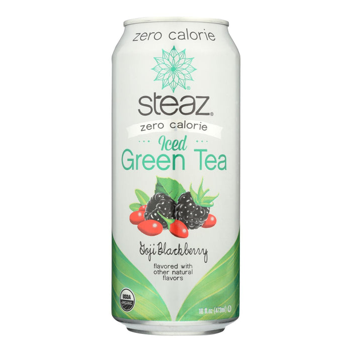 Steaz Zero Calorie Green Tea - Blackberry - Case Of 12 - 16 Fl Oz.
