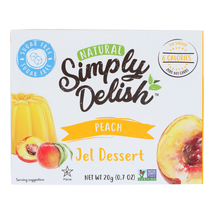 Simply Delish Jel Dessert -Peach - Case Of 6 - 1.6 Oz.