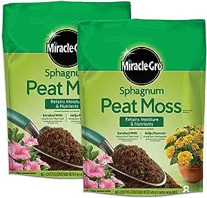 (2 Pack) Miracle-Gro Sphagnum Peat Moss, 8 qt., For Containers and In-Ground