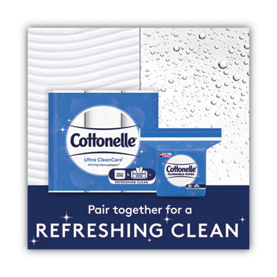 cottonelle Fresh Care Flushable Cleansing Cloths, 1-Ply, 5 x 7.25, White, 168/Pack