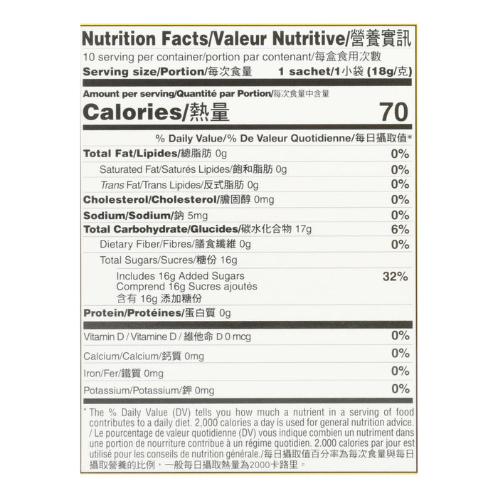 Prince Of Peace - Tea Instant Lemon Ginger Honey Cry - Case Of 6-10 Bag.