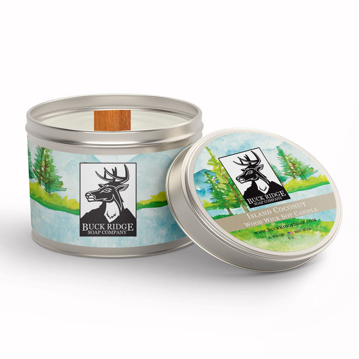 Island Coconut Sustainable Wood Wick Soy Candle