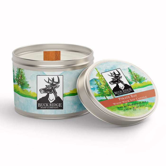 Pirate Bay Sustainable Wood Wick Soy Candle.