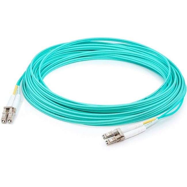 AddOn 16m LC (Male) to LC (Male) Aqua OM3 Duplex Fiber OFNR (Riser-Rated) Patch Cable.