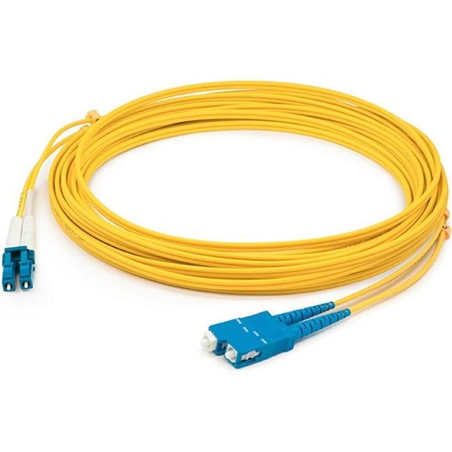 AddOn 15m LC (Male) to USC (Male) Yellow OS1 Duplex Fiber OFNR (Riser-Rated) Patch Cable