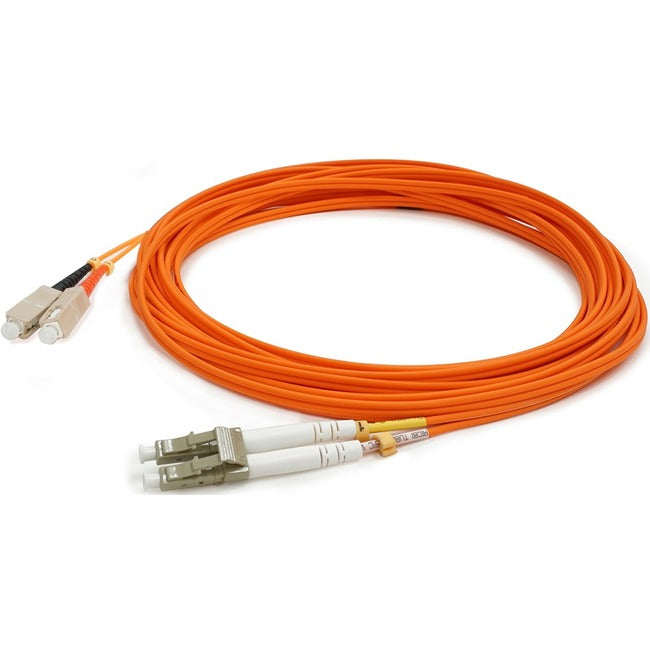 AddOn 2m SC (Male) to LC (Male) Orange OM2 Duplex OFNR (Riser-Rated) Fiber Patch Cable