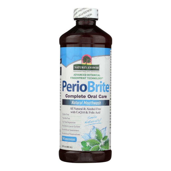 Nature's Answer - Periowash Mouthwash Alcohol-free Winter Mint - 16 Fl Oz.