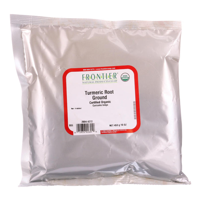 Frontier Herb Turmeric Root - Organic - Powder - Ground - Bulk - 1 Lb.