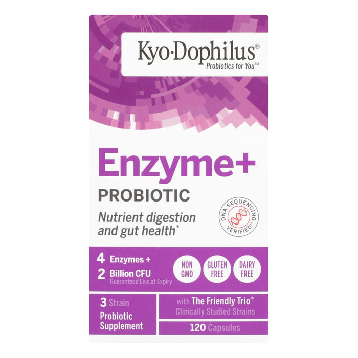 Kyolic - Kyo-dophilus Probiotics Plus Enzymes - 120 Capsules.