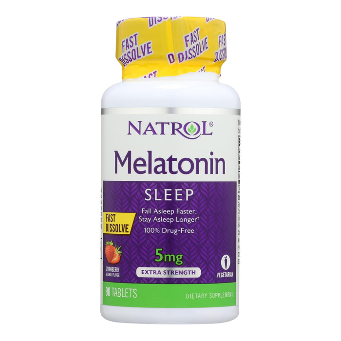 Natrol Melatonin Fast Dissolve Tablets Strawberry - 5 Mg - 90 Tablets