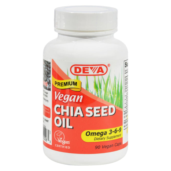 Deva Vegan Vitamins - Chia Seed Oil - 90 Vegan Capsules