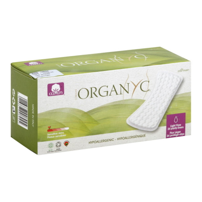 Organyc Cotton Flat Panty Liners - 24 Pack.