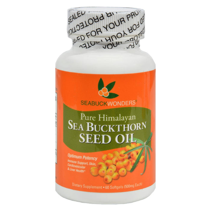 Seabuck Wonders Sea Buckthorn Seed Oil - 500 Mg - 60 Softgels.