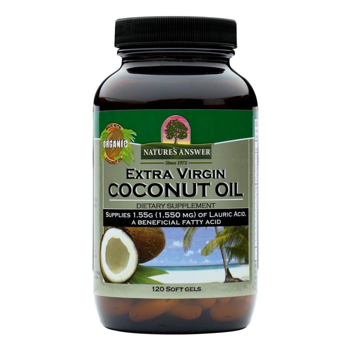 Nature's Answer - Extra Virgin Coconut Oil - 120 Softgels.