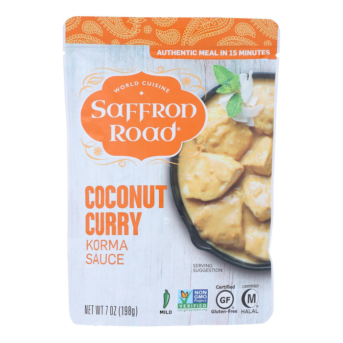 Saffron Road Korma Sauce - Coconut Curry - Case Of 8 - 7 Oz