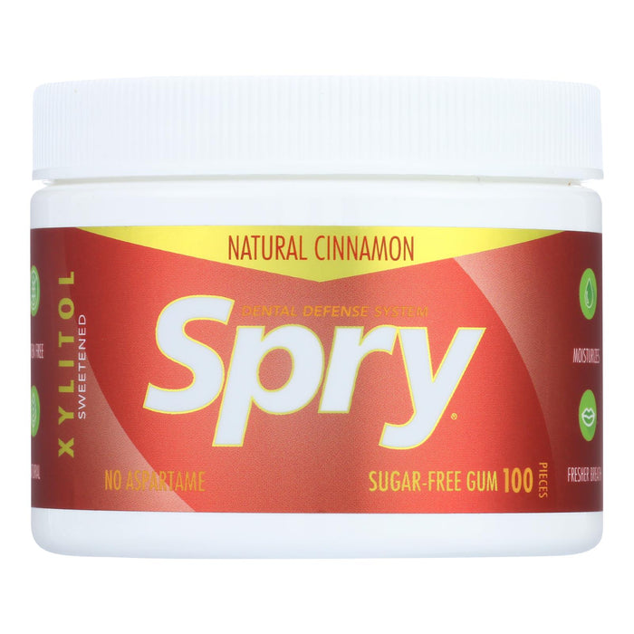 Spry Chewing Gum - Xylitol - Cinnamon - 100 Count - 1 Each.