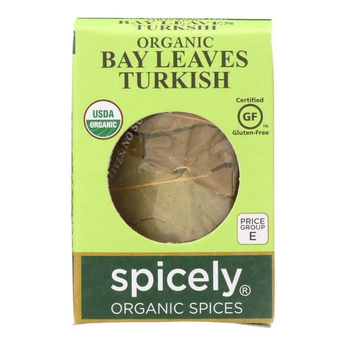Spicely Organics - Organic Bay Leaves - Turkish Whole - Case Of 6 - 0.1 Oz.