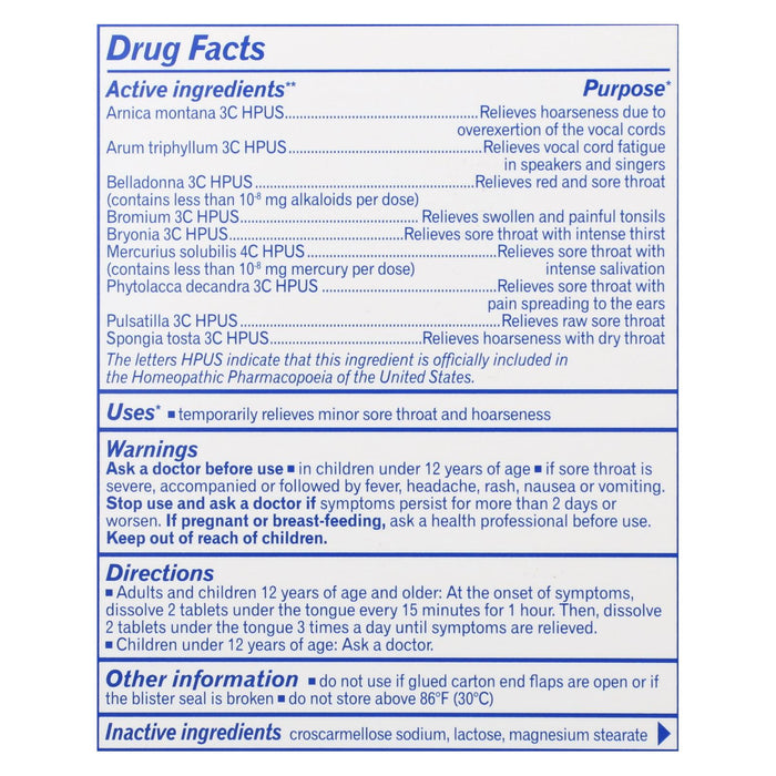 Boiron - Throatcalm -60 Tab