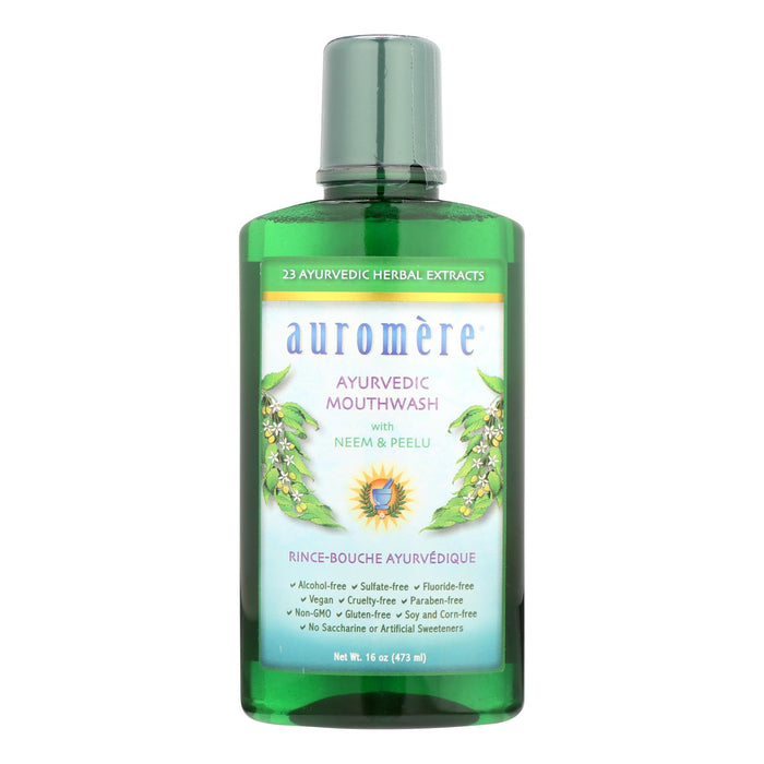 Auromere Mouthwash - Ayurvedic Mouthwash - Case Of 1 - 16 Oz