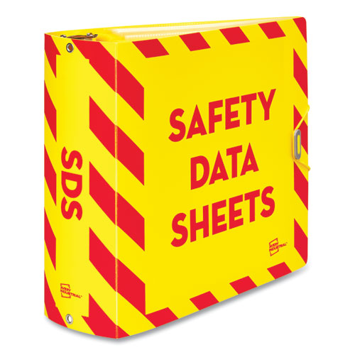 Ultraduty Safety Data Sheet Binder Bundle, 3 Rings, 3" Capacity, 11 X 8.5, Yellow/red