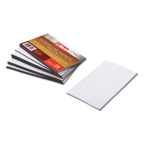 Business Card Magnets, 2 X 3.5, White, Adhesive Coated, 25/pack.