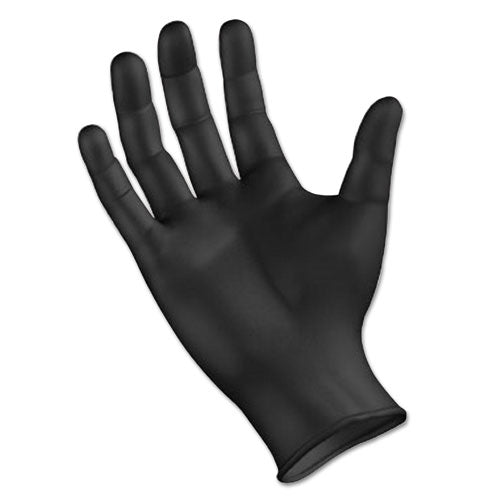 Disposable General-purpose Powder-free Nitrile Gloves, Medium, Black, 4.4 Mil, 1,000/carton