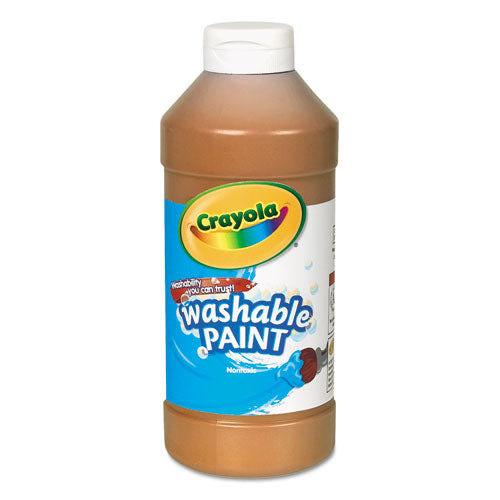 Washable Paint, Orange, 16 Oz Bottle