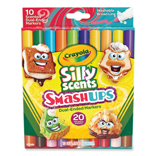Silly Scents Smash Up Dual Ended Markers, Broad Tip, Assorted, 10/pack