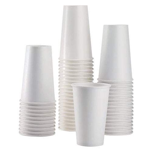 Double Poly Paper Cold Cups, 16 Oz, White, 1,000/carton