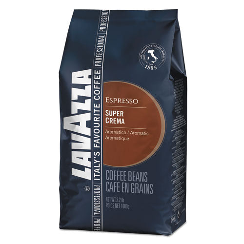 Super Crema Whole Bean Espresso Coffee, 2.2lb Bag, Vacuum-packed.