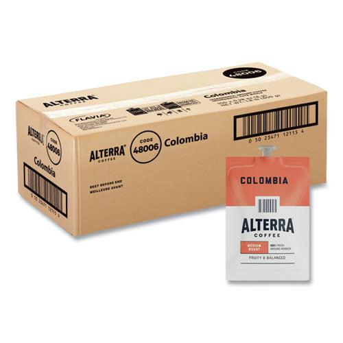 Alterra Columbia Coffee Freshpack, Columbia, 0.28 Oz Pouch, 100/carton