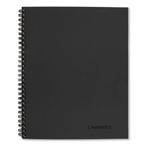 Wirebound Business Notebook, 1-subject, Wide/legal Rule, Black Linen Cover, (80) 9.5 X 6.63 Sheets.