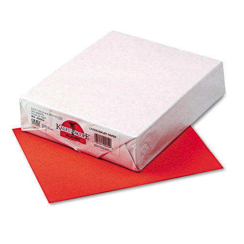 Kaleidoscope Multipurpose Colored Paper, 24 Lb Bond Weight, 8.5 X 11, Rojo Red, 500/ream