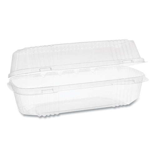 Clearview Smartlock Hinged Lid Container, Hoagie Container, 27 Oz, 9.25 X 4.5 X 3, Clear, Plastic, 250/carton