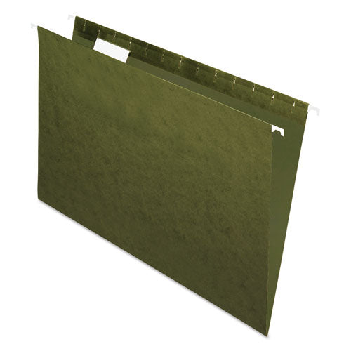 Standard Green Hanging Folders, Legal Size, 1/5-cut Tabs, Standard Green, 25/box