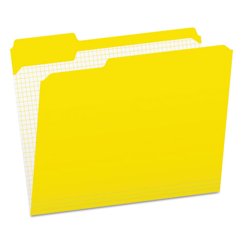 Double-ply Reinforced Top Tab Colored File Folders, 1/3-cut Tabs: Assorted, Letter Size, 0.75" Expansion, Yellow, 100/box